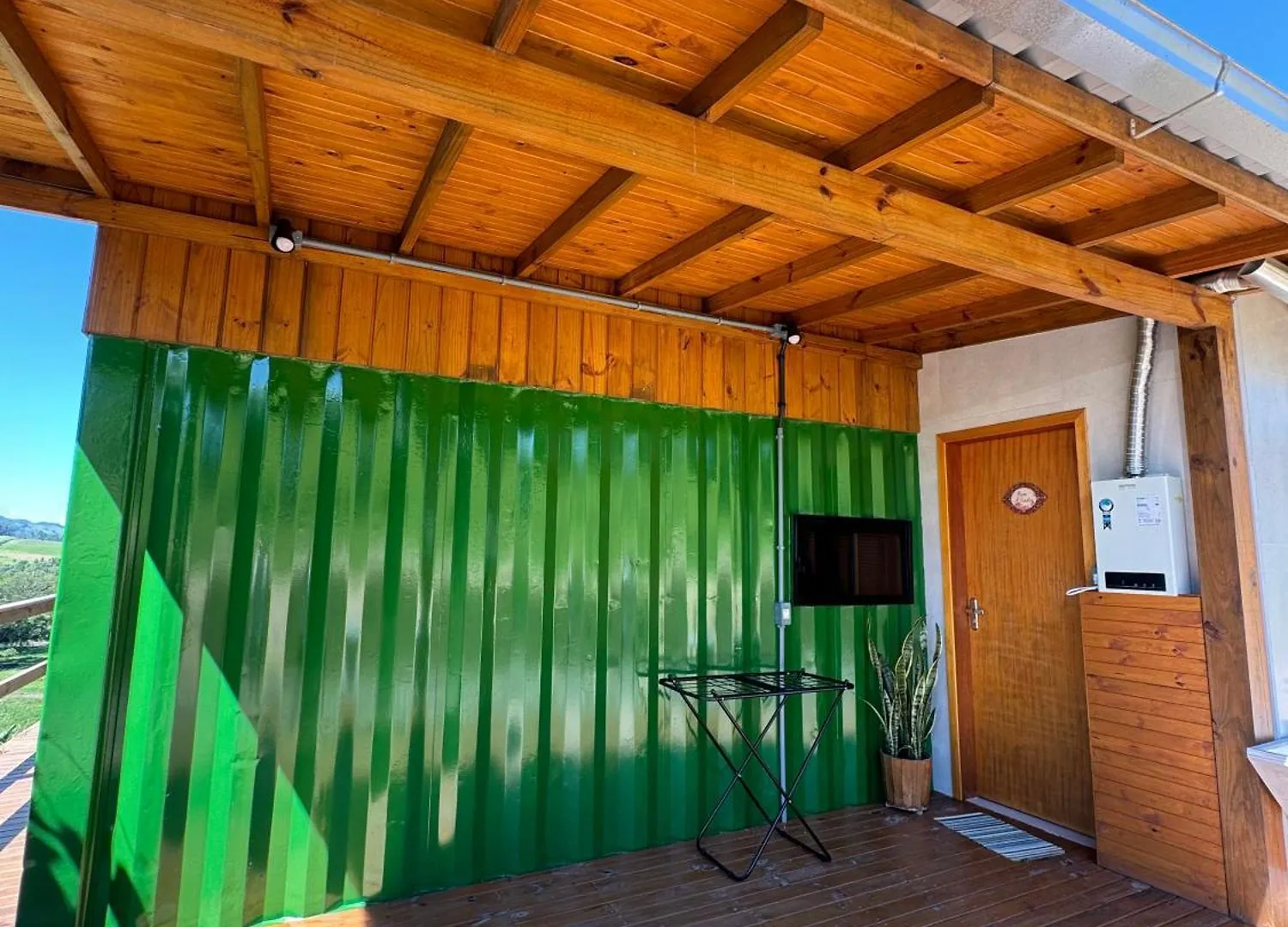 Casa Container - Pousada Container Da Montanha Verde Banheira Rio Fortuna Dağ evi